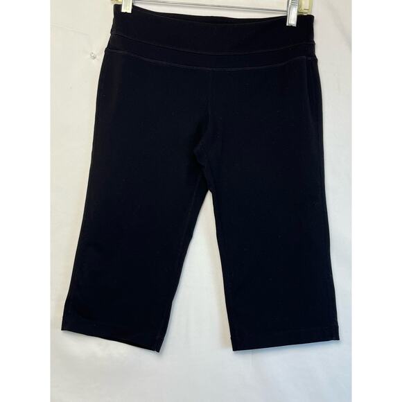 Prana Women's Size Small Black Stretch Pull On Capri Spandex Leggings - Picture 1 of 7